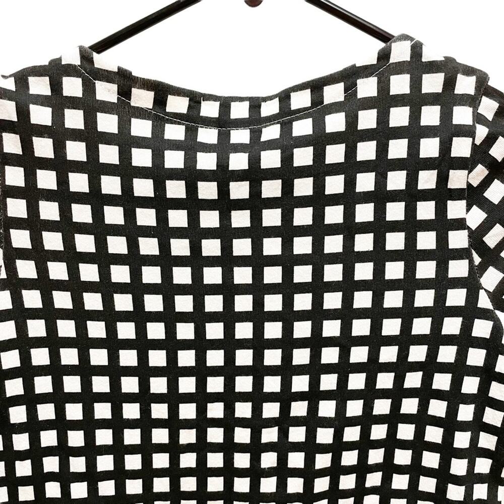 Crewcuts Black and White Grid Peplum 3/4 quarter Sleeve Top Size 10 - Picture 6 of 6